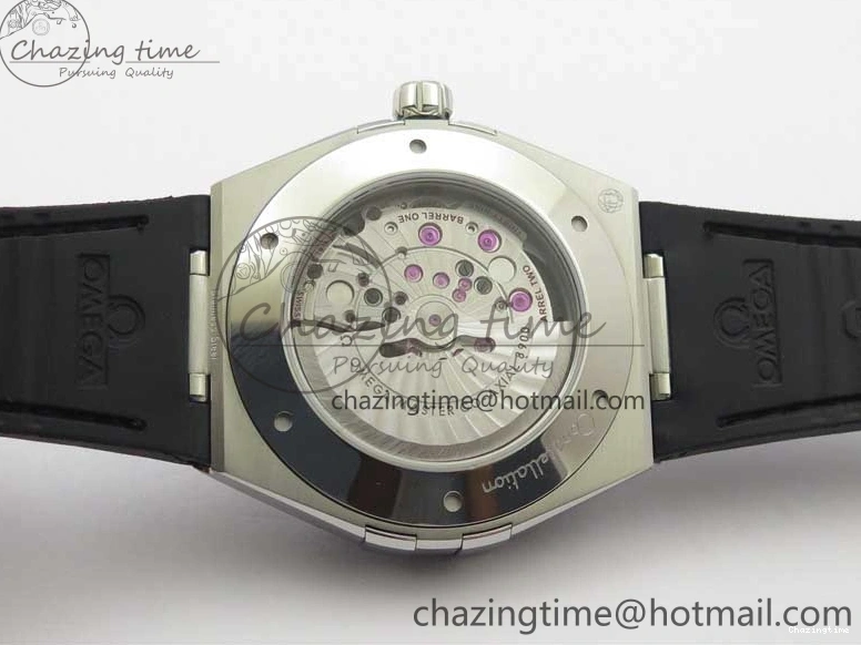 0419 Neat Constellation 131.33.41.21.03.001 SS TW Best Edition Black Dial On Gummy Strap A 7873